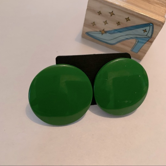 Vintage Clip-On Color Statement Stud Earrings